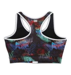 Swim Racerback Zip Compression Top - Palm Dreams(Swim Racerback Zip Compression Top Palm Dreams) -tomboyx Sales Palm Dreams Swim Racerback Zip Compression Top 2