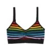 V Neck Bralette - Progress Pride Stripes(Bralette Progress)