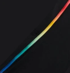 Swim Sport Compression Top - Black Rainbow Ombre(Swim Sport Compression Top Black Rainbow Ombre) -tomboyx Sales RainbowOmbreFabricDetail