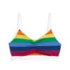 V Neck Bralette - Rainbow Pride Stripes(Vbralette Rbstripe)