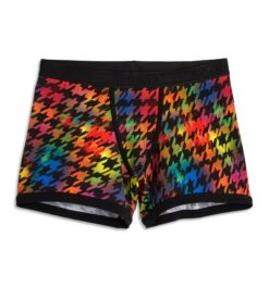 4.5" Trunks - Rainbow Houndstooth(4 5 Trunks Rainbow Houndstooth) -tomboyx Sales Rainbow Houndstooth 4.5in Trunks 1
