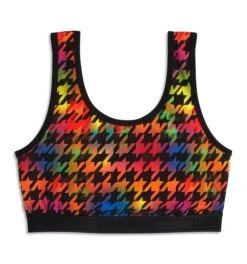 Essentials Soft Bra - Rainbow Houndstooth(Essentials Soft Bra Rainbow Houndstooth) -tomboyx Sales Rainbow Houndstooth Essentials Soft Bra 1