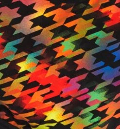 Essentials Soft Bra - Rainbow Houndstooth(Essentials Soft Bra Rainbow Houndstooth) -tomboyx Sales Rainbow Houndstooth Fabric Detail 1