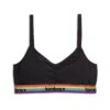 V Neck Bralette - Black Rainbow Logo(V Neck Bralette Rainbow Logo)