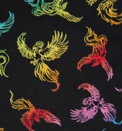 Button Up Romper - Rainbow Phoenix(Button Up Romper Rainbow Phoenix) -tomboyx Sales Rainbow Phoenix Fabric Detail 1 f43bbac7 a4a3 443a a12c 97ea269a9e62