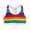 Racerback Soft Bra - Rainbow Pride Stripes(Racerback Soft Bra Rainbow Pride Stripes)