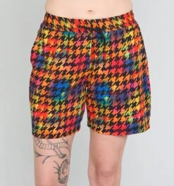 Solarmesh 7" Short - Rainbow Houndstooth(Solarmesh 7 Short Rainbow Houndstooth)