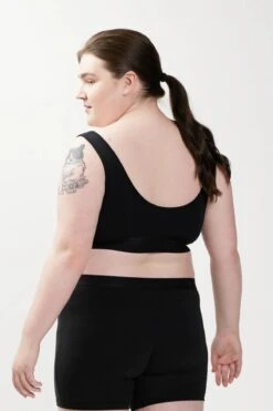 Straight Up Soft Bra - X= Black(Straight Up Soft Bra X Black) -tomboyx Sales Straight Up Soft Bra X Black OF 4