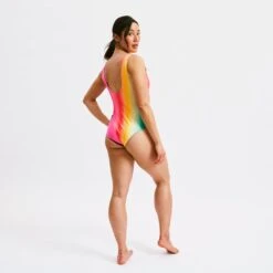 Swim Reversible One-Piece - Melting Rainbow(Swim Reversible One Piece Melting Rainbow) -tomboyx Sales Swim Melting Rainbow Reversible One PieceOF3