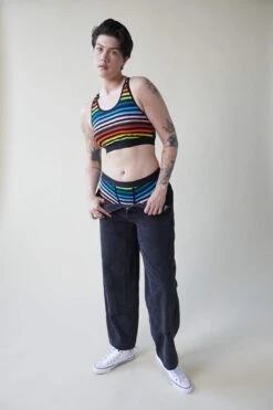 Racerback Soft Bra - Progress Pride Stripes(Rsb Progress)
