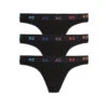 Thong 3-Pack - TENCEL™ Modal Black X= Rainbow(Thong 3 Pack Tencel Modal Black X Rainbow)