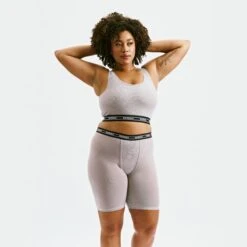 Powermesh 9" Boxer Briefs - Ultimate Gray(Powermesh 9 Boxer Briefs Ultimate Gray) -tomboyx Sales Ultimate Gray Powermesh 9in Boxer BriefOF3