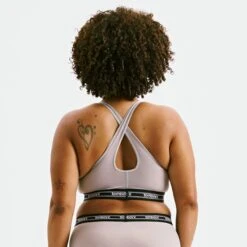 Powermesh Bralette - Ultimate Gray(Powermesh Bralette Ultimate Gray) -tomboyx Sales Ultimate Gray Powermesh BraletteOF4