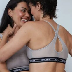 Powermesh Bralette - Ultimate Gray(Powermesh Bralette Ultimate Gray) -tomboyx Sales Ultimate Gray Powermesh BraletteOF6