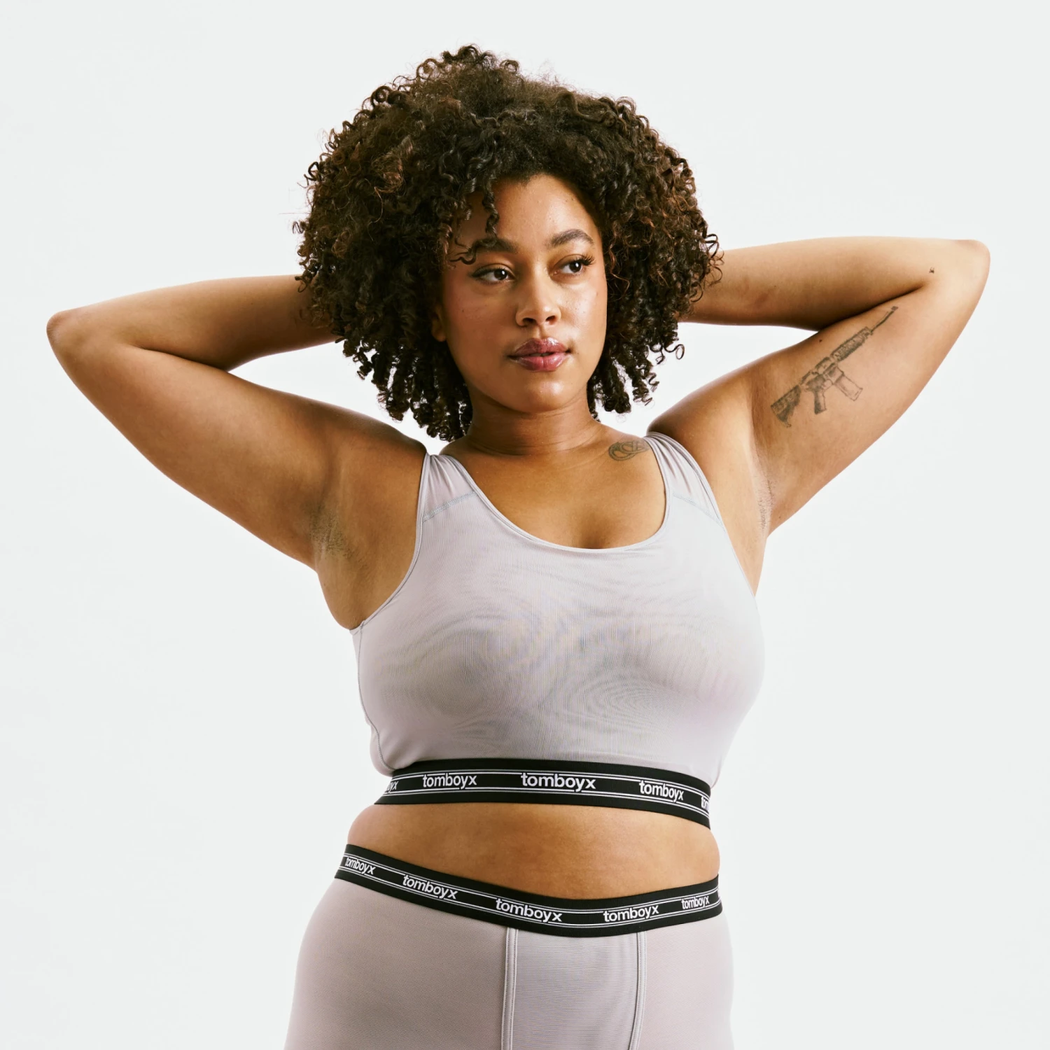 Powermesh Essential Bra - Ultimate Gray(Powermesh Top Ultimate Gray) 1 Powermesh Essential Bra - Ultimate Gray(Powermesh Top Ultimate Gray)