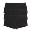 Boy Shorts 3-Pack - X= Black(Boy Shorts 3 Pack X Black)