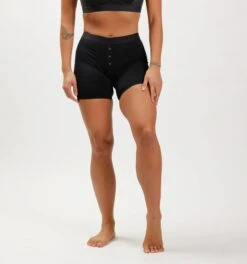 6" Fly Boxer Briefs - Retro White(6 Fly Boxer Briefs Retro White) -tomboyx Sales x Black 6in Fly Boxer Brief On Fig 1 d1d24096 714d 4e5a 8295 4fc5f40912f3