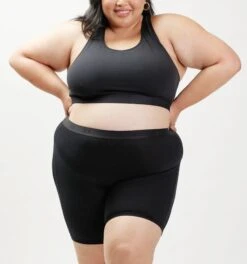 Racerback Soft Bra - Charcoal Logo(Racerback Soft Bra Charcoal Logo V2) -tomboyx Sales x Black Racerback Soft Bra On Fig 3 1173541a 4e78 4fa3 ad12 10a3ed9450f3